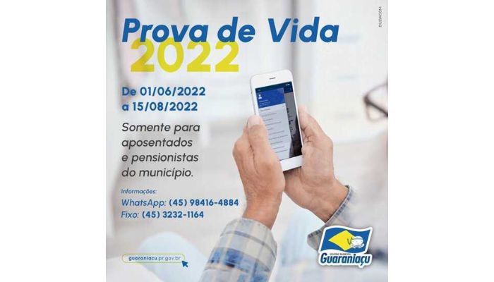 Guaraniaçu – Atenção aposentado e pensionistas pelo município, chegou a hora de fazer a Prova de Vida